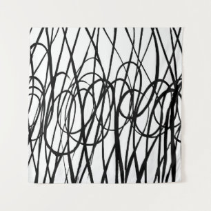 Pinsel abstraktes Muster. Grunge Textur. Hintergru Wandteppich