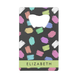 Pinsel, farbenfrohe Pinselstriche, Ihr Name Geldbeutel Flaschenöffner