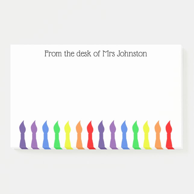 Pinsel für Künstler, vom Schreibtisch des Kunstleh Post-it Klebezettel (Vorderseite)