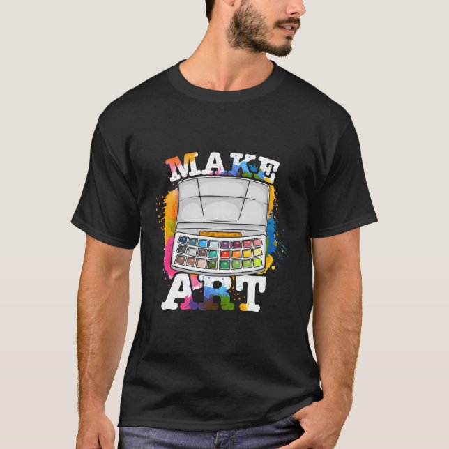 Pinsel für Wasserfarben T-Shirt (Vorderseite)