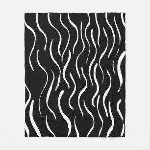 Pinsel-Grunge-Muster. Weiß und Schwarz.abstract,Ku Fleecedecke