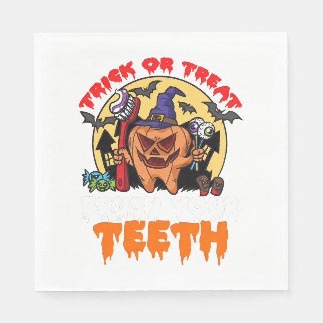 Pinsel Ihre Zähne Funny Dental Hygienist Puff Serviette (Vorderseite)