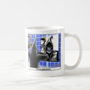 Pinsel mit lustigen Halloween-Cartoon-Geschenken z Tasse