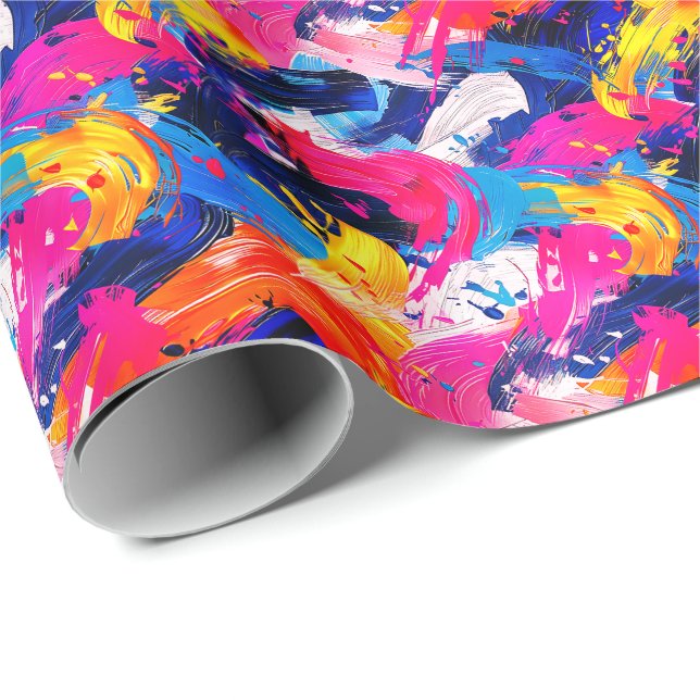 Pinsel-Motiv Geschenkpapier (Rolleneckpunkt)