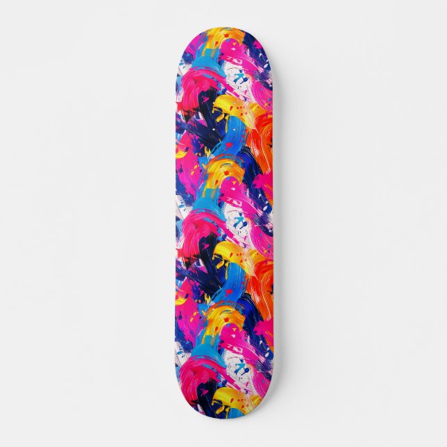 Pinsel-Motiv Skateboard (Vorne)