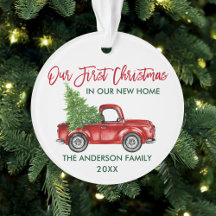 Pinsel Schrift Erstes Weihnachten Neues Zuhause La