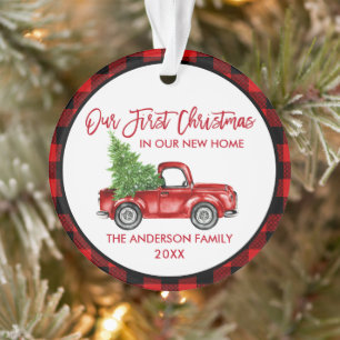 Pinsel Schrift Erstes Weihnachten Neues Zuhause La Ornament