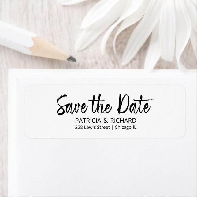 Pinsel Schrift Hochzeit Termin merken Rücksendeadr (Insitu)