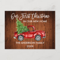 Pinsel Schrift Holz Erstes Weihnachten Neues Zuhau