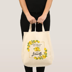 Pinsel Schrift Wasserfarbe Zitronen Limoncello Leb Tragetasche