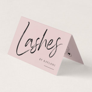 Pinsel-Schrift-Wimpern gefaltete Geschäfts- und Tr Visitenkarten
