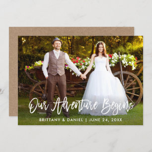 Pinsel Skript Unser Abenteuer beginnt Kraft Card Einladung