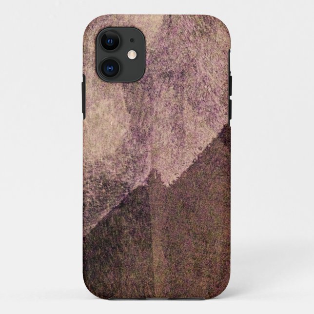 Pinselbraun abstrakte Pinselstrichkunst Case-Mate iPhone Hülle (Rückseite)