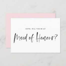 Pinselbrille Pink wird meine Trauzeugin sein Einladung