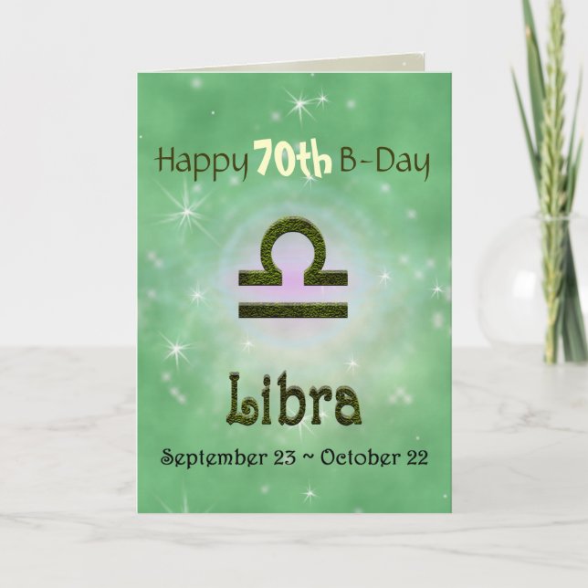 Pinselfarbe Libra Zodiac Astrologisches Zeichen Karte (Vorderseite)