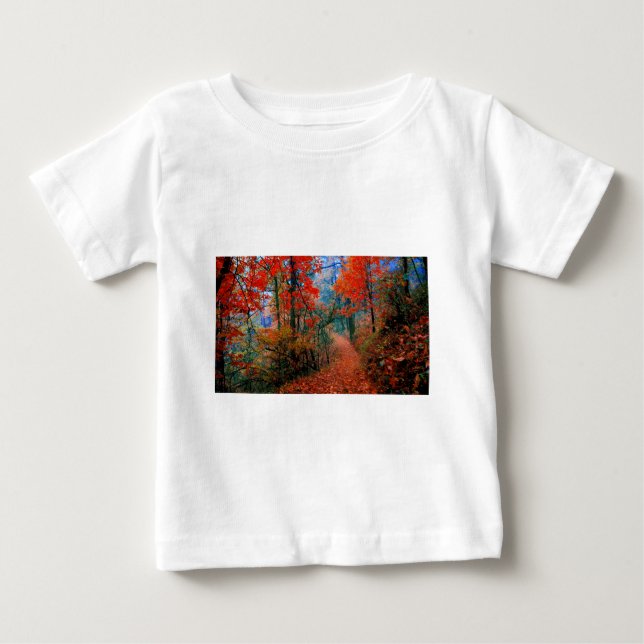 Pinselforst Herbstflammflammgeschenke Baby T-shirt (Vorderseite)