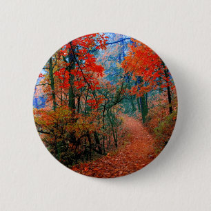 Pinselforst Herbstflammflammgeschenke Button