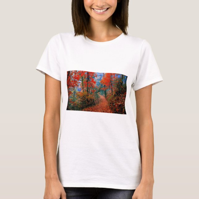 Pinselforst Herbstflammflammgeschenke T-Shirt (Vorderseite)