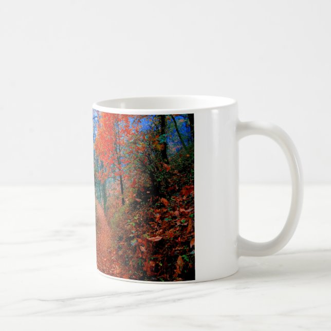 Pinselforst Herbstflammflammgeschenke Tasse (Rechts)