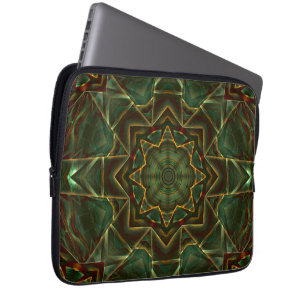 Pinselgealterter, bräunlich blauer Kaleidoskop Laptopschutzhülle