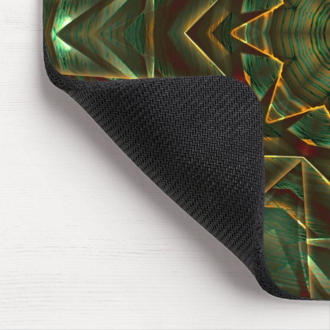 Pinselgealterter, bräunlich blauer Kaleidoskop Mousepad (Ecke)