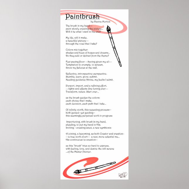 Pinselgedicht Poster (Vorne)