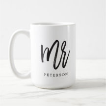 Pinselkalligrafie Mr. Wedding Groom Tasse