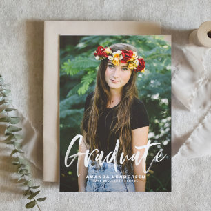 Pinselkalligrafie Typografie Foto Abschluss Einladung