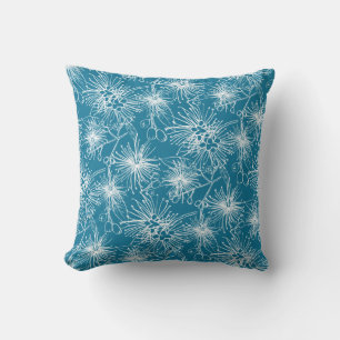 Pinselkirsche lilly-pilly blumenblaues Kissen