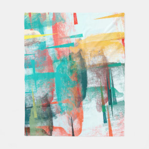 Pinselmalerei. Künstlerische Leinwand mischen einz Fleecedecke