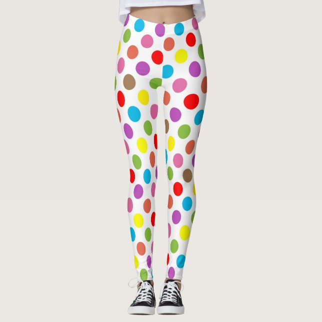 Pinselmuster aus Regenbogen Leggings (Vorderseite)