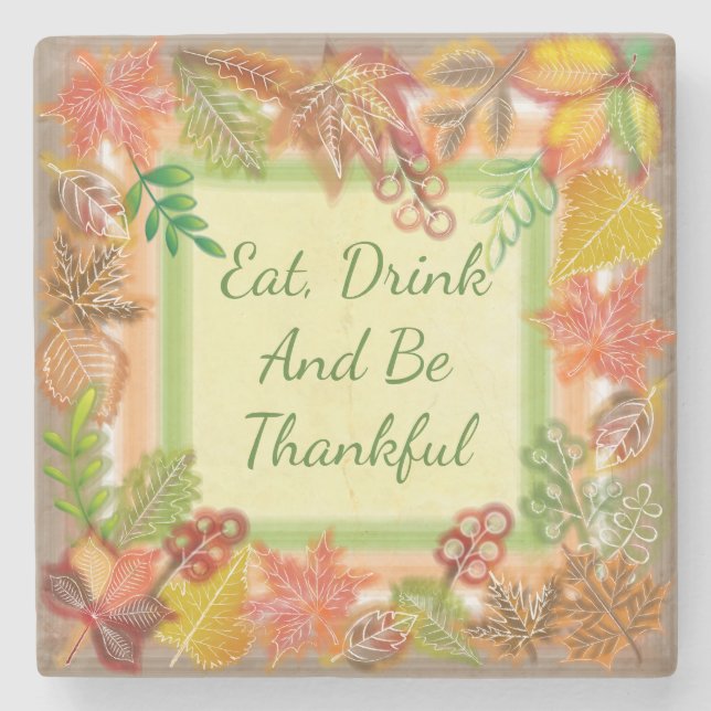 Pinselothek Züst Kunst des Herbstes Foliage zum Er Steinuntersetzer (Vorderseite)