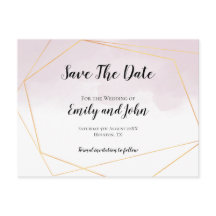 Pinselpinke Aquarellfarben, goldene Geometrie Save