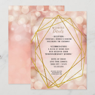 Pinselpinke geometrische Goldene Glitzer Twinkle L Einladung