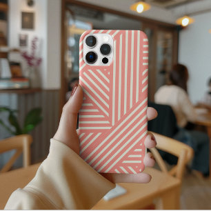 Pinselpinke geometrische Muster Feminine Girly Str Case-Mate iPhone Hülle