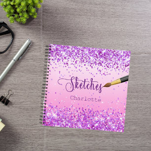 Pinselpinke, lila Pinselpinke Notizbuch