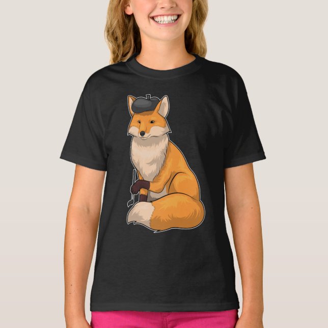 Pinselpinsel mit Fox Painter T-Shirt (Vorderseite)