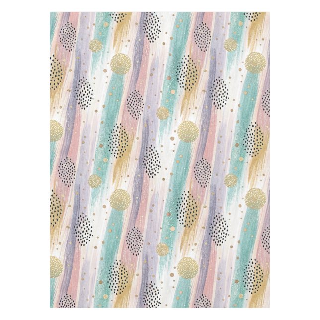 Pinselpinselstrich und geometrische Abstrakte Form Tischdecke (Vorderseite)