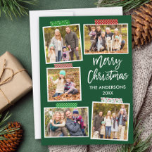 Pinselschrift Frohe Weihnachtskraft Tape Grün