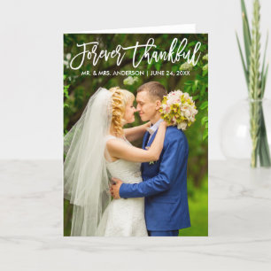 Pinselschrift Modern für immer Eine dankbare Hochz Dankeskarte