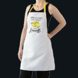 Pinselschrift Wasserfarbe Limoncello Schürze<br><div class="desc">Modern Brush Script Watercolor Lemons When Life Gives You Lemons Make Limoncello Apron</div>