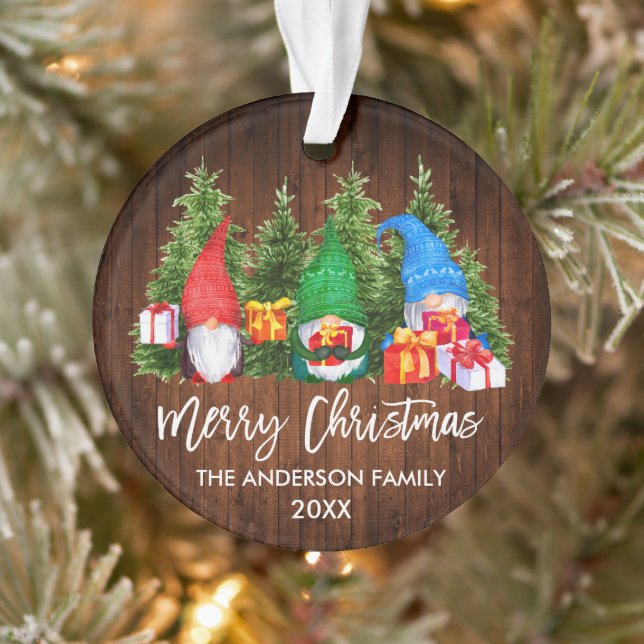 Pinselschrift Weihnachtsbaum Watercolor Gnomes Ornament (Baum)