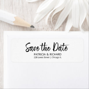 PinselskriptWedding Save the Date-Rücksendeadresse