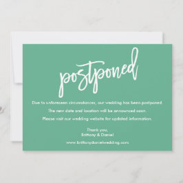 PinselskriptWedding Zurückgezogene Neo-Mint-Karte Save The Date
