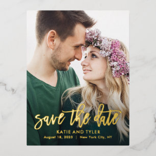 Pinselspitze Save the Date Postkarte