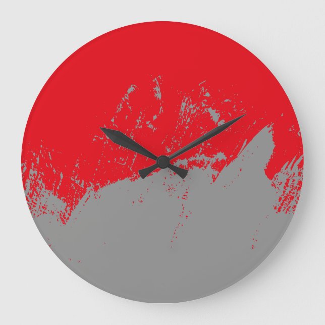 Pinselstrich 12 große wanduhr (Vorderseite)