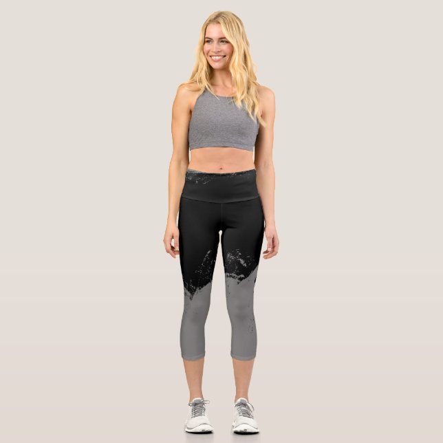 Pinselstrich 2 capri leggings (Vorderseite)