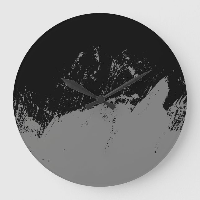 Pinselstrich 2 große wanduhr (Vorderseite)