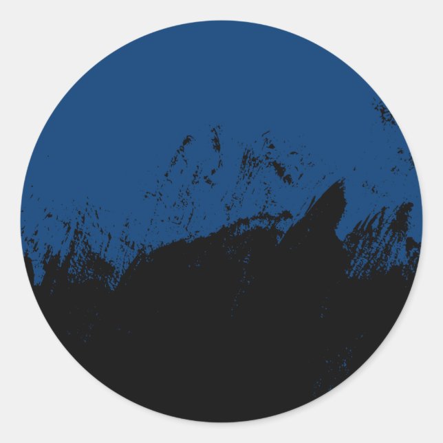 Pinselstrich 8 runder aufkleber (Vorderseite)