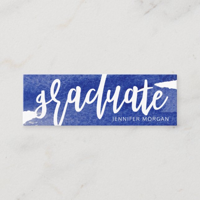 Pinselstrich-Abschluss-Namenskarte Mini Visitenkarte (Vorderseite)